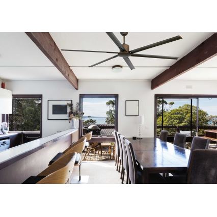 FARO 33462A - Plafonski ventilator ANDROS XL, braon, prečnik 213 cm + daljinski upravljač