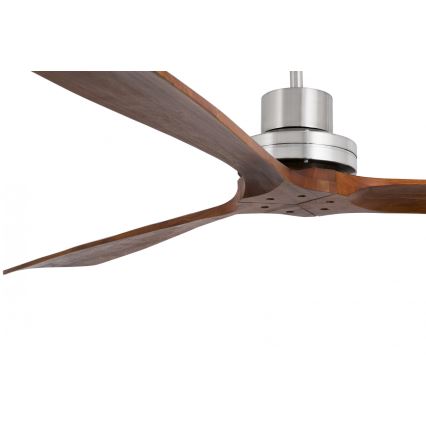 FARO 33464DC - Plafonski ventilator LANTAU XL braon/mat hrom prečnik 168 cm + daljinski upravljač