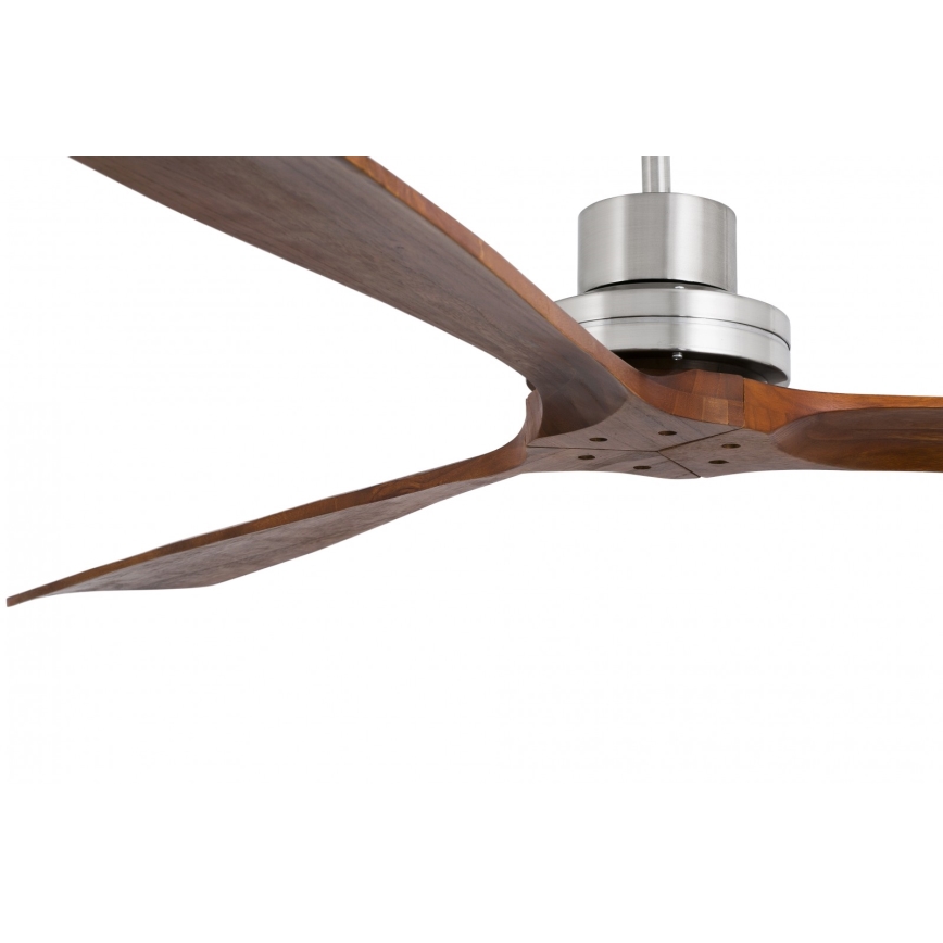 FARO 33464DC - Plafonski ventilator LANTAU XL braon/mat hrom prečnik 168 cm + daljinski upravljač