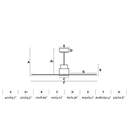 FARO 33478 - Stropni ventilator NASSAU, prečnik 128 cm, sa daljinskim upravljačem