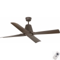 FARO 33490 - Plafonski ventilator TYPHOON IP44 braon + daljinsko upravljanje