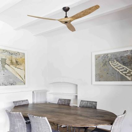 FARO 33519 - Plafonski ventilator MOREA, braon, prečnika 152 cm + daljinski upravljač