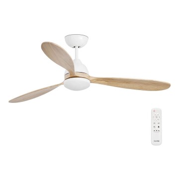 FARO 33524 - LED stropni ventilator POROS LED/15W/230V bela/smeđa