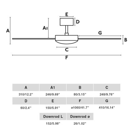 FARO 33603DCWT - Plafonski ventilator MINI MALLORCA, braon/bela, prečnik 106 cm, Wi‑Fi Tuya + daljinski upravljač