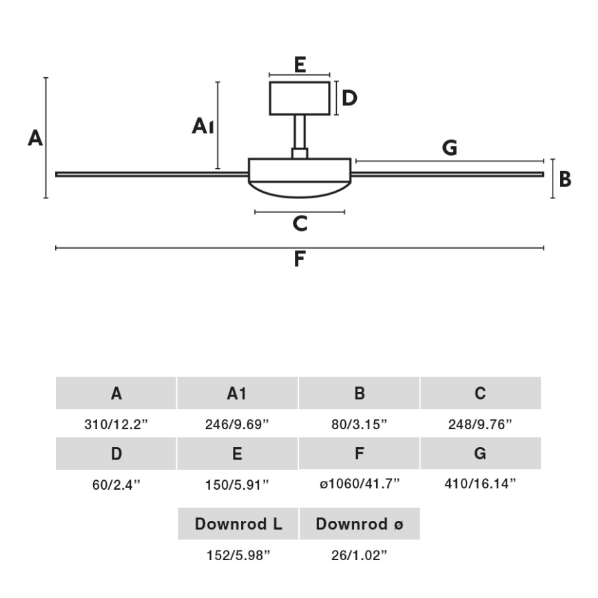FARO 33603DCWT - Plafonski ventilator MINI MALLORCA, braon/bela, prečnik 106 cm, Wi‑Fi Tuya + daljinski upravljač
