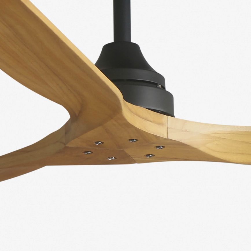 FARO 33718DC - Plafonski ventilator ALO L, drvo/crna, prečnik 152 cm + daljinski upravljač