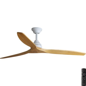 FARO 33728DC - Plafonski ventilator ALO L drvo/bela, prečnik 152 cm, sa daljinskim upravljačem