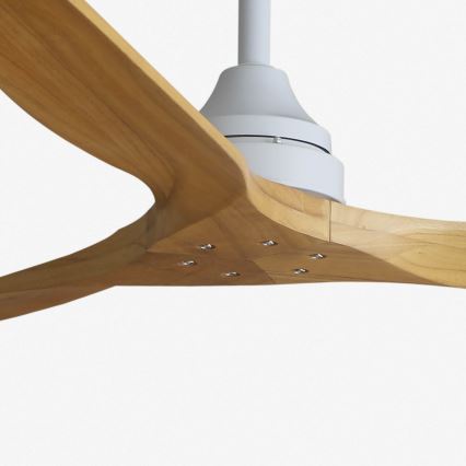 FARO 33728DC - Plafonski ventilator ALO L drvo/bela, prečnik 152 cm, sa daljinskim upravljačem