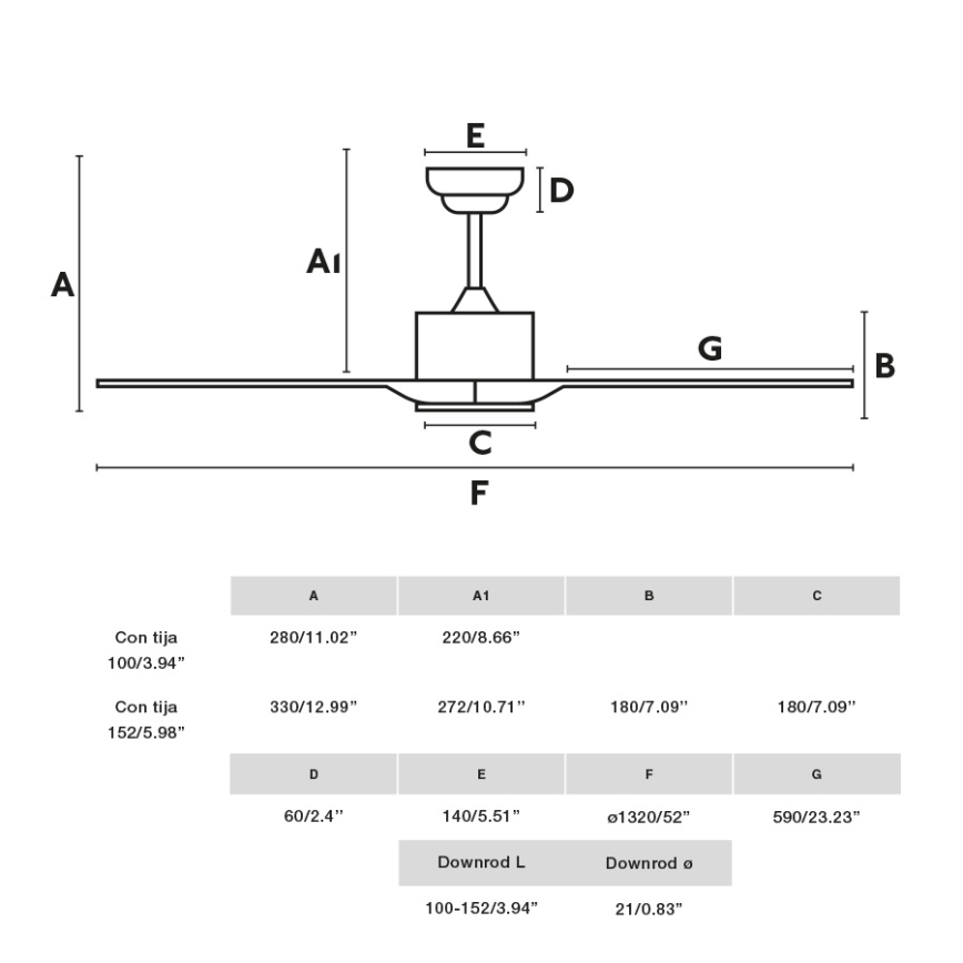 FARO 33750DCWT - Plafonski ventilator LUZON L, beli, prečnik 132 cm, Wi-Fi Tuya + daljinski upravljač