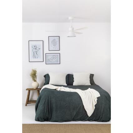 FARO 33760WT-22 - LED prigušiva plafonski ventilator AMELIA L CONE LED/20W/230V 2700/3500/5000K bela Ø 132 cm Wi‑Fi Tuya + daljinski upravljač