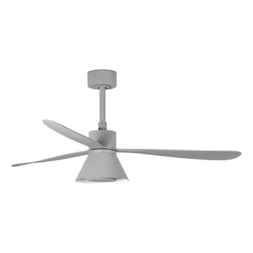 FARO 33762WT-24 - LED prigušiva stropni ventilator AMELIA L CONE LED/20W/230V 2700/3500/5000K siva Ø 132 cm Wi-Fi Tuya + daljinski upravljač