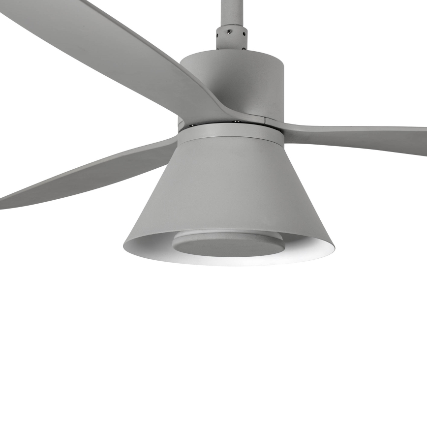 FARO 33762WT-24 - LED prigušiva stropni ventilator AMELIA L CONE LED/20W/230V 2700/3500/5000K siva Ø 132 cm Wi-Fi Tuya + daljinski upravljač