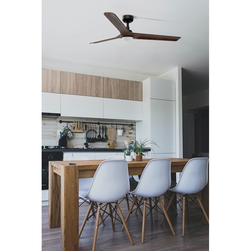 FARO 33809-1TW - LED prigušiva ventilator HEYWOOD LED/10W/230V 2700/4000/6500K prečnik 132 cm + daljinski upravljač