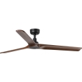 FARO 33809WT - Plafonski ventilator HEYWOOD L drvo/crna prečnik 132 cm Wi-Fi Tuya + daljinski upravljač