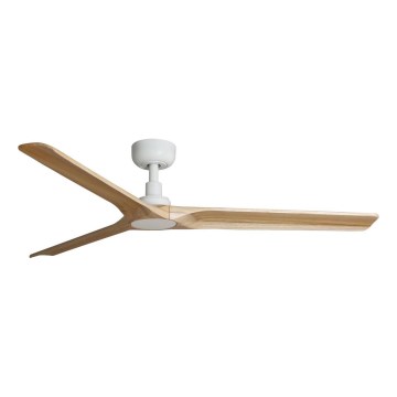 FARO 33810WT - Plafonski ventilator HEYWOOD L drvo/bela prečnik 132 cm Wi-Fi Tuya + daljinski upravljač