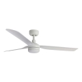 FARO 33814WT1S - LED prigušiva plafonski ventilator PUNT M LED/18W/230V 2700/3000/4000K prečnik 132 cm bela Wi‑Fi Tuya + daljinski upravljač