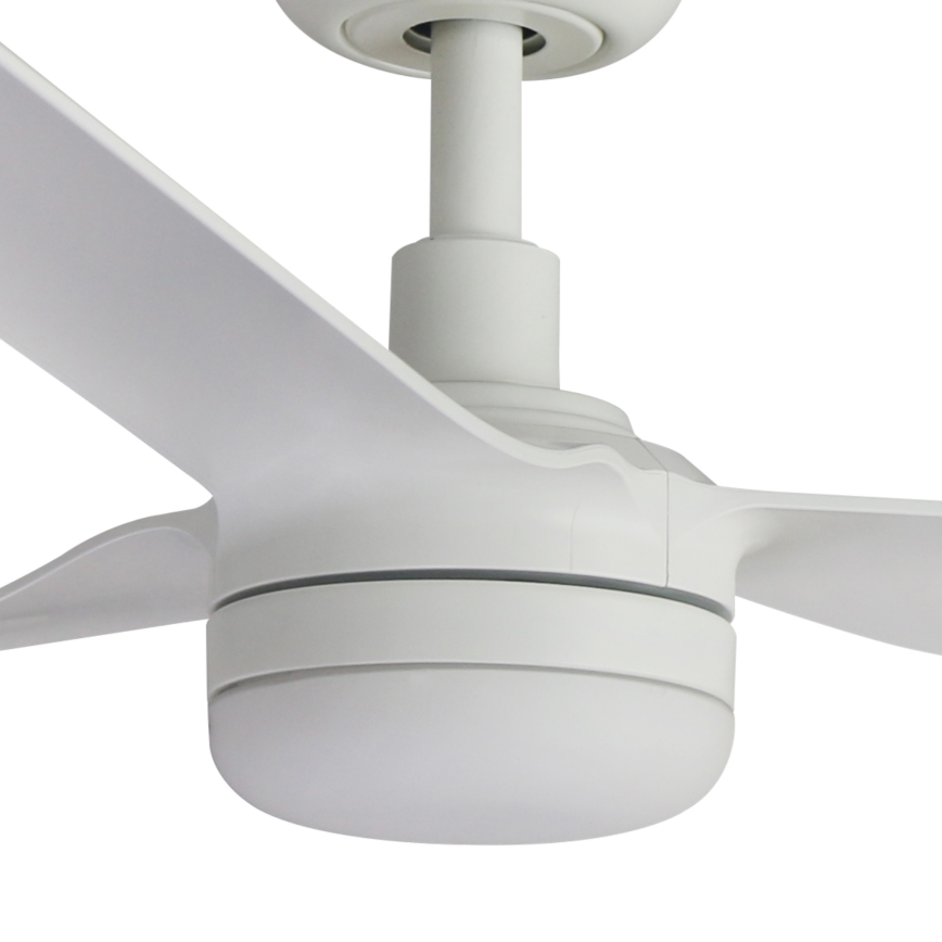 FARO 33814WT1S - LED prigušiva plafonski ventilator PUNT M LED/18W/230V 2700/3000/4000K prečnik 132 cm bela Wi‑Fi Tuya + daljinski upravljač
