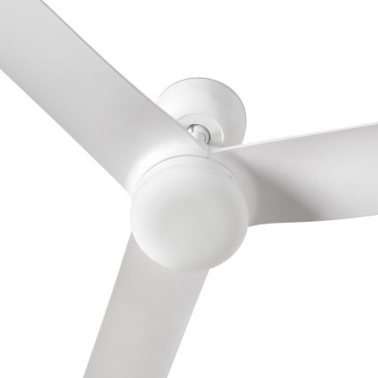 FARO 33814WT1S - LED prigušiva plafonski ventilator PUNT M LED/18W/230V 2700/3000/4000K prečnik 132 cm bela Wi‑Fi Tuya + daljinski upravljač