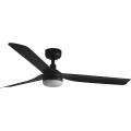 FARO 33815WT1S - LED prigušiva plafonski ventilator PUNT M LED/18W/230V 2700/3000/4000K prečnik 132 cm crna Wi-Fi Tuya + daljinski upravljač
