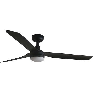 FARO 33815WT1S - LED prigušiva plafonski ventilator PUNT M LED/18W/230V 2700/3000/4000K prečnik 132 cm crna Wi-Fi Tuya + daljinski upravljač