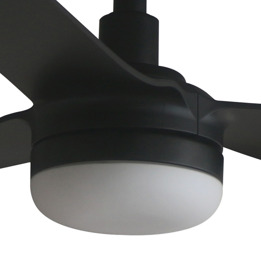 FARO 33815WT1S - LED prigušiva plafonski ventilator PUNT M LED/18W/230V 2700/3000/4000K prečnik 132 cm crna Wi-Fi Tuya + daljinski upravljač