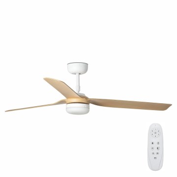 FARO 33816-20 - LED plafonski ventilator PUNT LED/18W/230V Wi-Fi bež/bela + daljinski upravljač