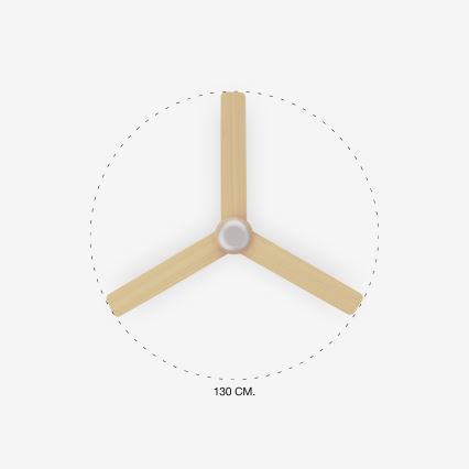 FARO 33816-20 - LED plafonski ventilator PUNT LED/18W/230V Wi-Fi bež/bela + daljinski upravljač
