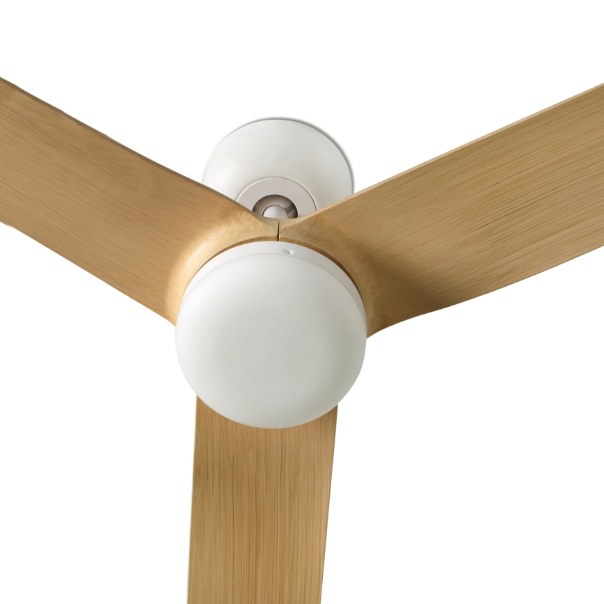 FARO 33816WT-20 - LED prigušiva stropni ventilator PUNT M LED/18W/230V braon/bela pr. 132 cm Wi-Fi Tuya + daljinski upravljač
