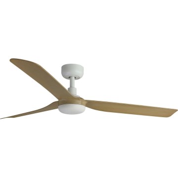 FARO 33816WT - Plafonski ventilator PUNT M braon/bela, prečnik 132 cm, Wi-Fi Tuya + daljinski upravljač