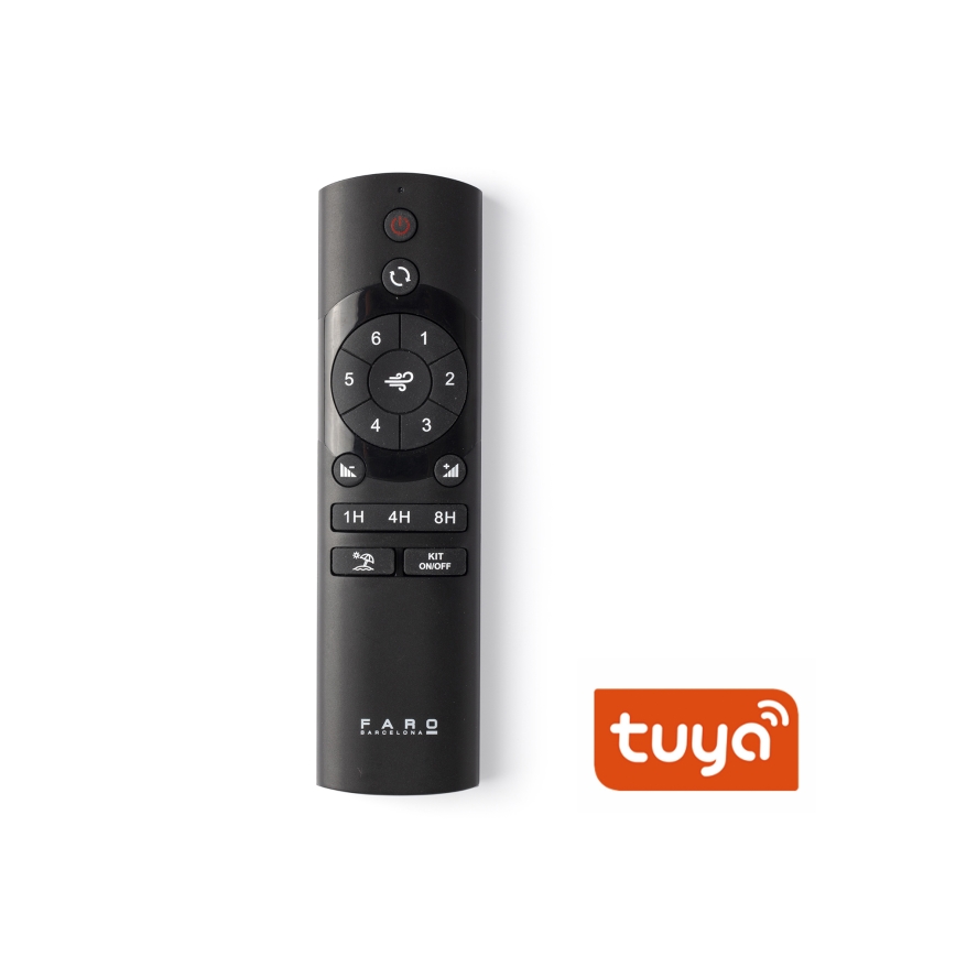 FARO 33816WT1S - LED prigušiva plafonski ventilator PUNT M LED/18W/230V 2700/3000/4000K prečnik 132 cm bež/bela Wi-Fi Tuya + daljinski upravljač