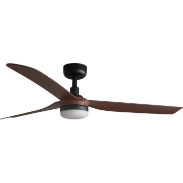 FARO 33817WT-21 - LED prigušiva plafonski ventilator PUNT M LED/18W/230V, braon/crna, prečnik 132 cm, Wi-Fi Tuya + daljinsko upravljanje