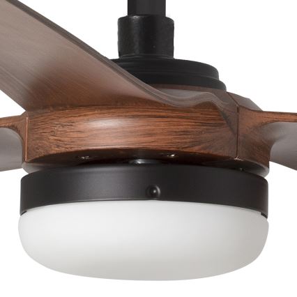 FARO 33817WT-21 - LED prigušiva plafonski ventilator PUNT M LED/18W/230V, braon/crna, prečnik 132 cm, Wi-Fi Tuya + daljinsko upravljanje