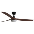 FARO 33817WT-21 - PUNT M LED prigušiva plafonski ventilator LED/18W/230V braon/crna prečnik 132 cm Wi-Fi Tuya + daljinski upravljač