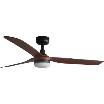 FARO 33817WT1S - LED prigušiva plafonski ventilator PUNT M LED/18W/230V 2700/3000/4000K prečnik 132 cm smeđa/crna Wi-Fi Tuya + daljinski upravljač