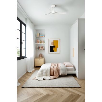 FARO 33820 - Plafonski ventilator MINI PUNT S, beo, prečnik 90 cm + daljinski upravljač