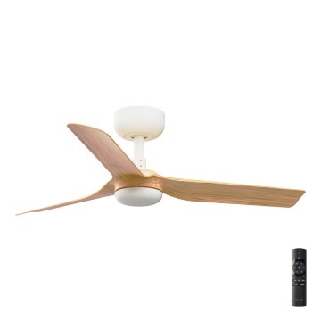 FARO 33821 - Plafonski ventilator MINI PUNT S, braon/bela, prečnika 90 cm + daljinski upravljač