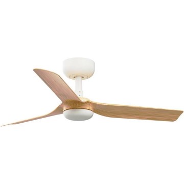 FARO 33821WT - Plafonski ventilator MINI PUNT S, braon/bela, prečnik 90 cm, Wi-Fi Tuya + daljinsko upravljanje