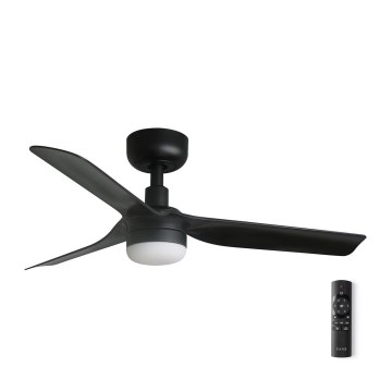 FARO 33822-1TW - LED prigušiva plafonski ventilator MINI PUNT sa LED/10W 2700/4000/6000K crna prečnik 90 cm + daljinski upravljač