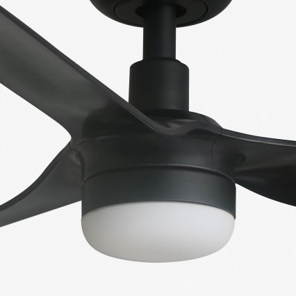 FARO 33822WT-1TW - LED prigušiva plafonski ventilator MINI PUNT S LED/10W/230V 2700/4000/6000K crna prečnika 90 cm Wi-Fi Tuya + daljinski upravljač