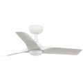 FARO 33824WT1S - LED prigušiva plafonski ventilator HEY S LED/10W/230V 2700/3000/4000K prečnik 90 cm bela Wi-Fi Tuya + daljinski upravljač