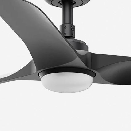 FARO 33825-1TW - LED prigušiva plafonski ventilator HEY S LED/10W/230V 2700/4000/6000K crni prečnik 90 cm + daljinski upravljač