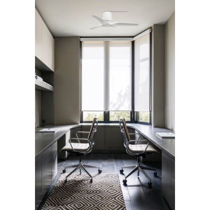 FARO 33826WT - Plafonski ventilator HEY TUB S, beo, prečnika 90 cm, Wi‑Fi Tuya + daljinski upravljač