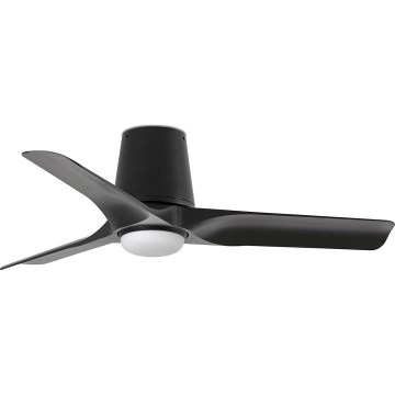 FARO 33827-1TW - LED plafonski ventilator HEY TUB, prigušiva, sa LED/10W/230V 2700/3000/4000K, crni, prečnik 90 cm + daljinski upravljač