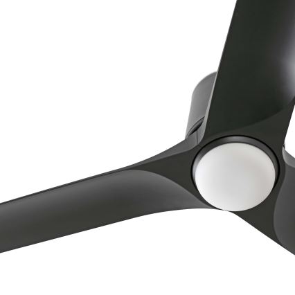 FARO 33827WT-1TW - LED prigušiva stropni ventilator HEY TUB sa LED/10W/230V 2700/4000/6000K crna, prečnik 90 cm, Wi‑Fi Tuya + daljinski upravljač