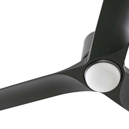 FARO 33827WT1S - LED prigušiva plafonski ventilator HEY TUB S LED/10W/230V 2700/3000/4000K prečnika 90 cm, crne boje, Wi-Fi Tuya + daljinsko upravljanje