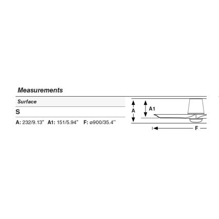 FARO 33827WT1S - LED prigušiva plafonski ventilator HEY TUB S LED/10W/230V 2700/3000/4000K prečnika 90 cm, crne boje, Wi-Fi Tuya + daljinsko upravljanje