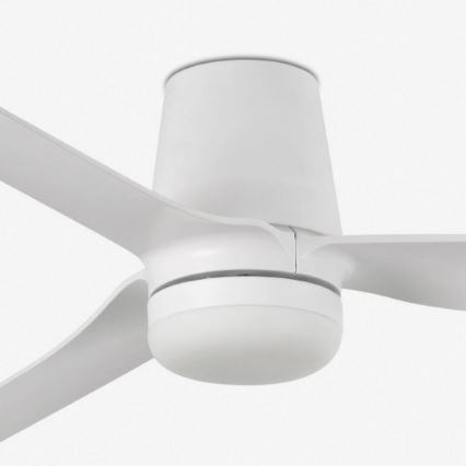FARO 33828WT-1TW - LED prigušiva plafonski ventilator PUNT TUB M LED/18W/230V 3000/4200/6500K bela, prečnik 132 cm Wi-Fi Tuya + daljinski upravljač