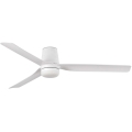 FARO 33828WT1S - LED prigušiva plafonski ventilator PUNT TUB M LED/18W/230V 2700/3000/4000K Ø 132 cm bela Wi‑Fi Tuya + daljinski upravljač