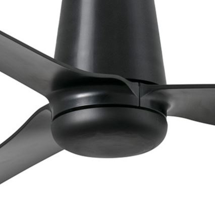 FARO 33830 - plafonski ventilator PUNT TUB M, crne boje, prečnik 130 cm + daljinski upravljač