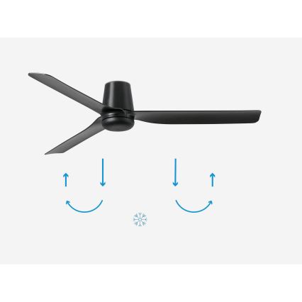 FARO 33830 - plafonski ventilator PUNT TUB M, crne boje, prečnik 130 cm + daljinski upravljač